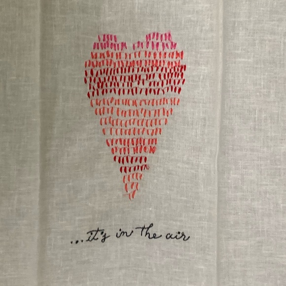 Anthropologie heart embroidered dish towel - Picture 4 of 5